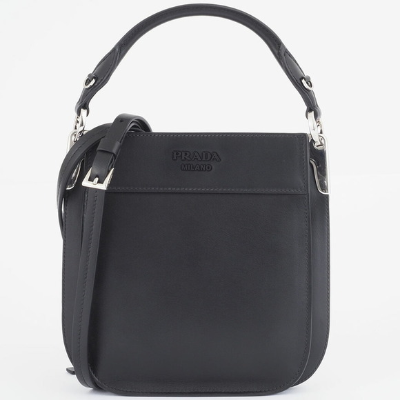 PRADA Black Leather Shoulder Bag - Picture 1 of 13